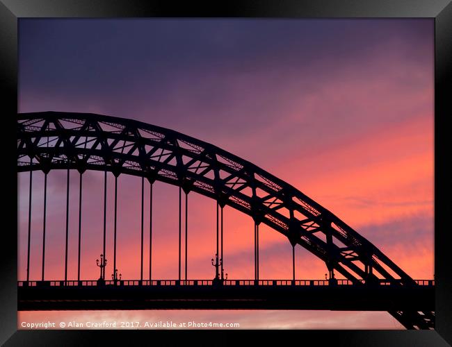 Tyne Bridge, Newcastle Framed Print by Alan Crawford