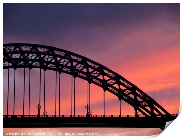 Tyne Bridge, Newcastle Print by Alan Crawford