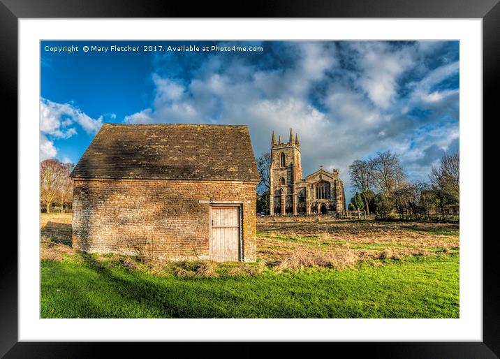 Church of St Mary, Canons Ashby Framed Mounted Print by Mary Fletcher