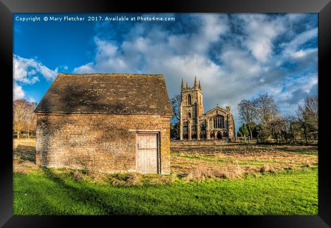 Church of St Mary, Canons Ashby Framed Print by Mary Fletcher