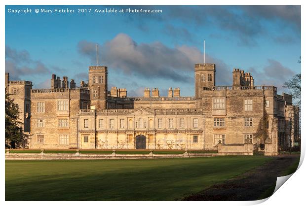 Castle Ashby House Print by Mary Fletcher