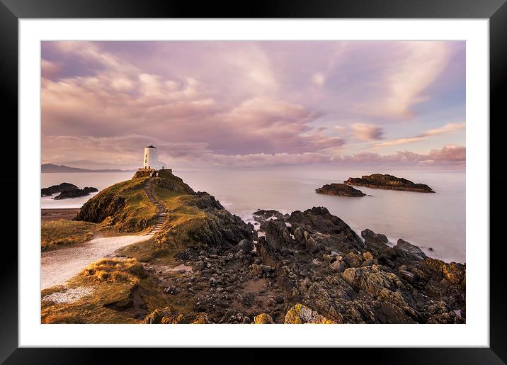 Llanddwyn Island Lighthouse Framed Mounted Print by Sandra Kepkowska