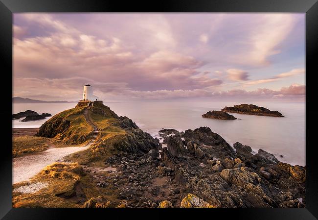 Llanddwyn Island Lighthouse Framed Print by Sandra Kepkowska