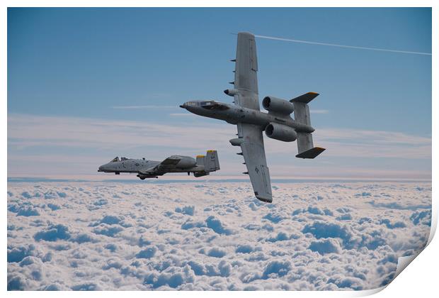 A10 Tankbuster Warthog Print by Oxon Images