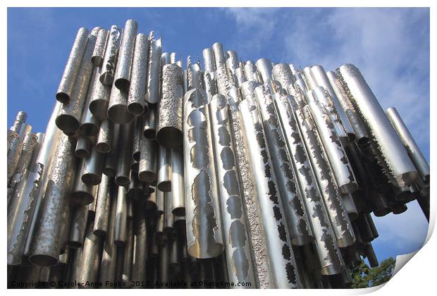 The Sibelius Monument, Helsinki, Finland Print by Carole-Anne Fooks