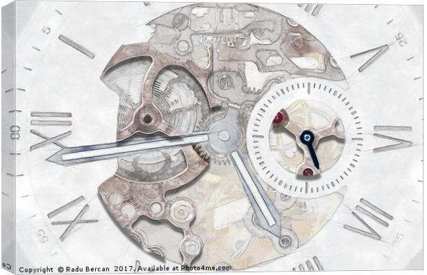 Mechanical Watch Concept With Visible Mechanism Canvas Print by Radu Bercan