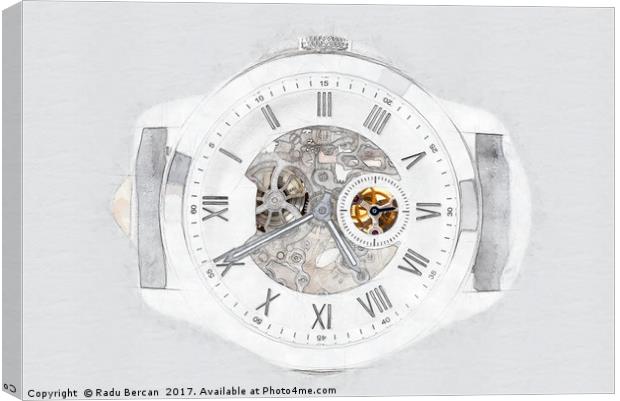 Mechanical Watch Concept With Visible Mechanism Canvas Print by Radu Bercan