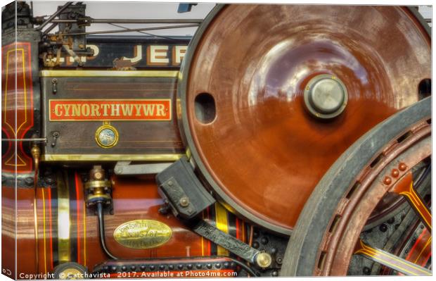 "Vintage Fowler Locomotive: A Close Encounter" Canvas Print by Catchavista 