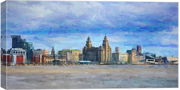 liverpool waterfront Canvas Print by sue davies