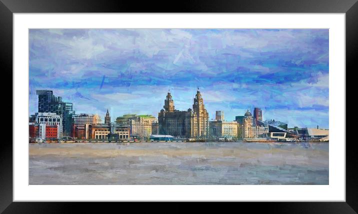 liverpool waterfront Framed Mounted Print by sue davies