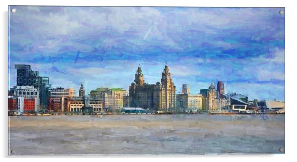 liverpool waterfront Acrylic by sue davies