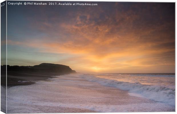 Solent Beach Sunrise Canvas Print by Phil Wareham