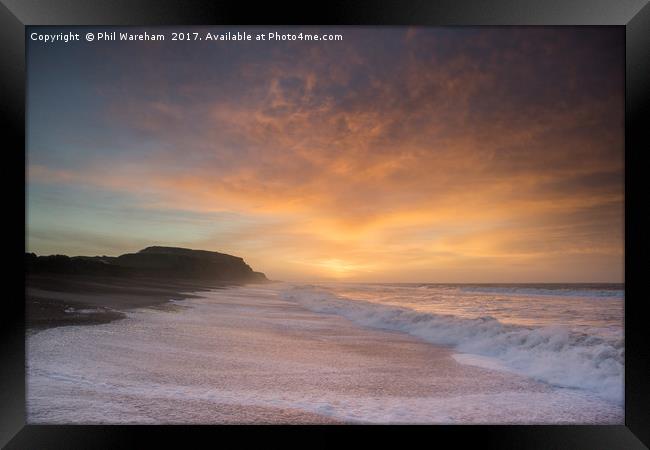 Solent Beach Sunrise Framed Print by Phil Wareham