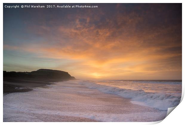 Solent Beach Sunrise Print by Phil Wareham