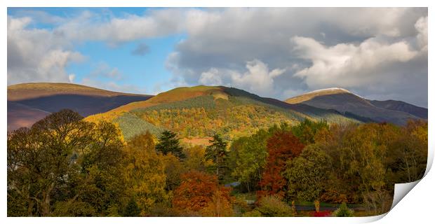 Latrigg's Autumn Colours Print by Roger Green