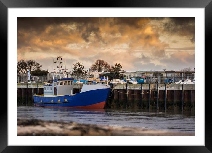 Walberswick and Southwolds Harbour at Sunrise Framed Mounted Print by Mark Hawkes