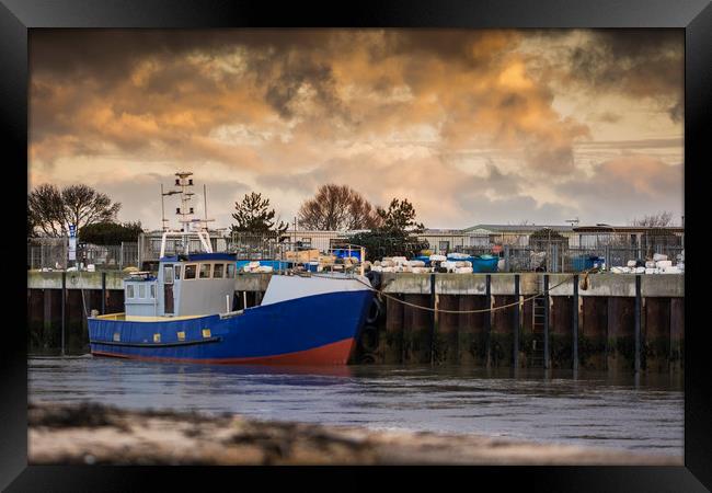 Walberswick and Southwolds Harbour at Sunrise Framed Print by Mark Hawkes