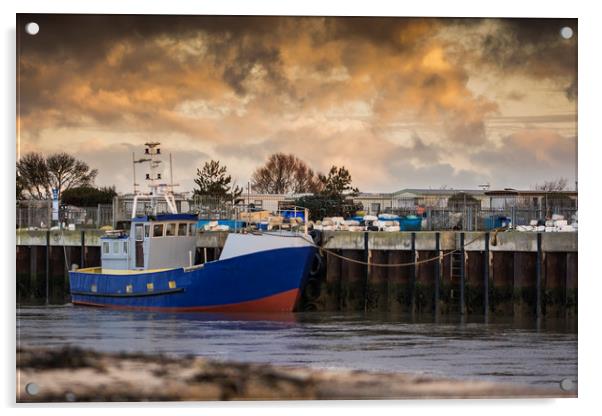 Walberswick and Southwolds Harbour at Sunrise Acrylic by Mark Hawkes
