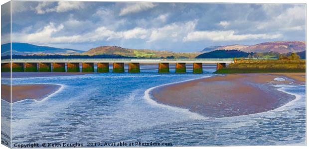 The Tide Rushes In Canvas Print by Keith Douglas