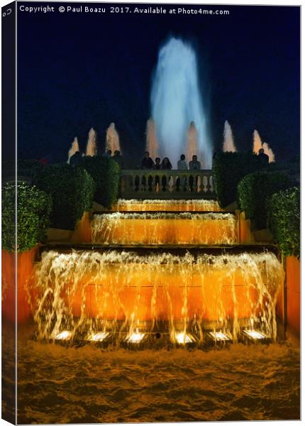 The Magic Fountain of Montjuic Canvas Print by Paul Boazu
