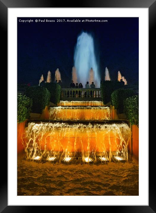 The Magic Fountain of Montjuic Framed Mounted Print by Paul Boazu