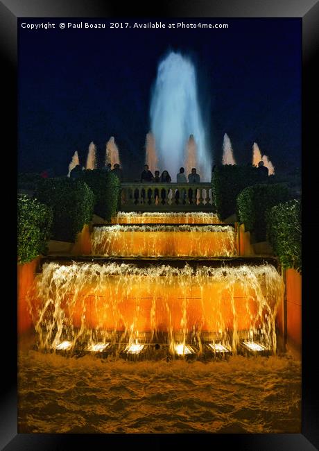The Magic Fountain of Montjuic Framed Print by Paul Boazu
