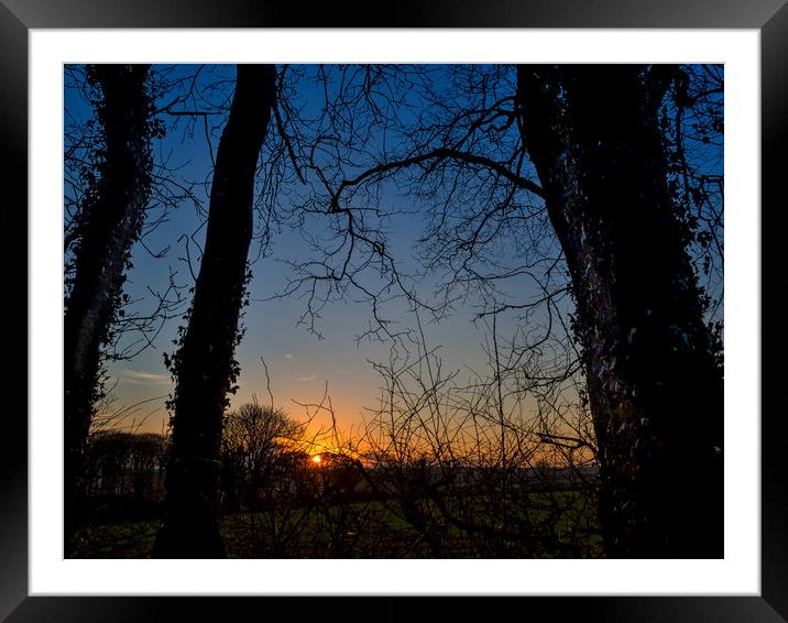 Boncath Sunset, Pembrokeshire, Wales, UK Framed Mounted Print by Mark Llewellyn