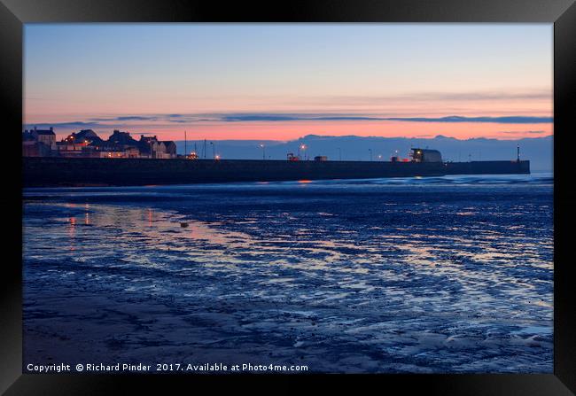 Bridlington South Pier at Dawn Framed Print by Richard Pinder