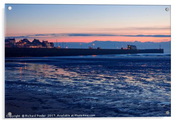 Bridlington South Pier at Dawn Acrylic by Richard Pinder
