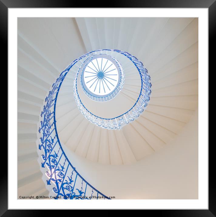 The Tulip Spiral Stairs - Queen's House, Greenwich Framed Mounted Print by Milton Cogheil