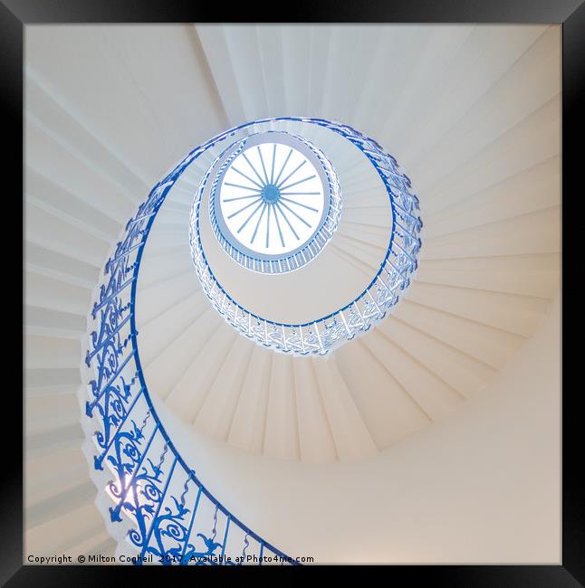 The Tulip Spiral Stairs - Queen's House, Greenwich Framed Print by Milton Cogheil