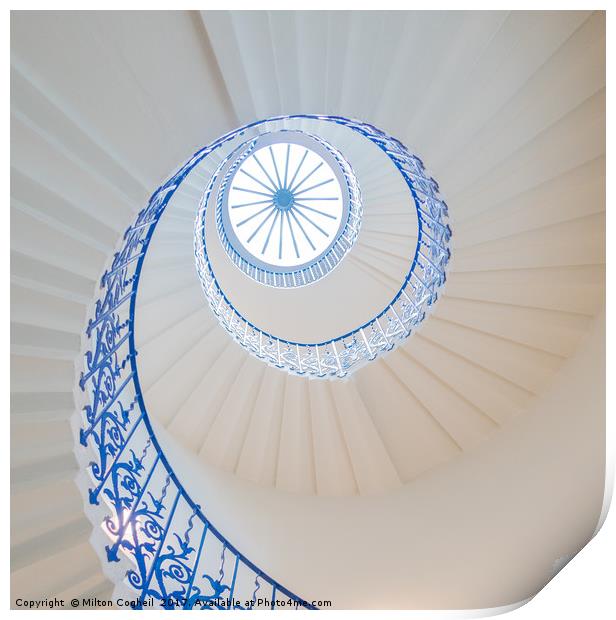 The Tulip Spiral Stairs - Queen's House, Greenwich Print by Milton Cogheil
