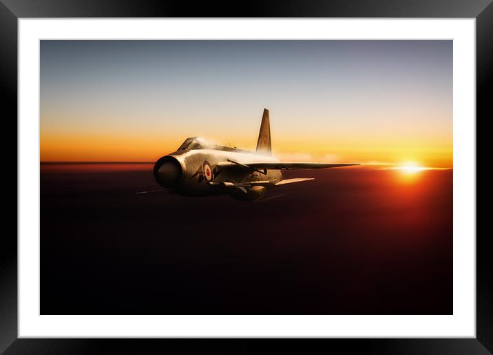 Sunset Lightning Framed Mounted Print by J Biggadike