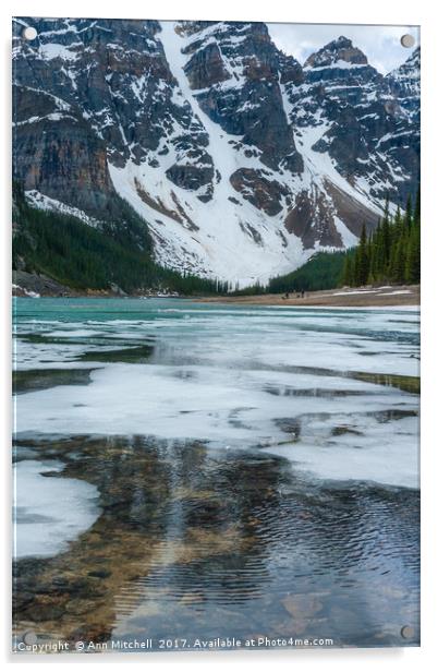Moraine Lake Banff Acrylic by Ann Mitchell