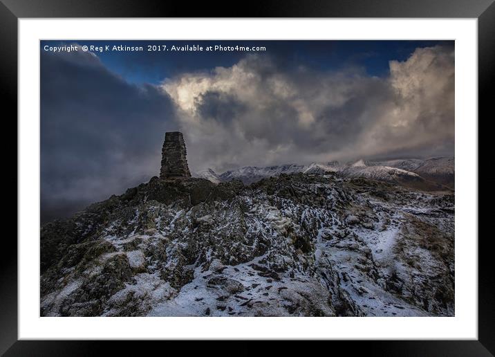 Winter On Place Fell Framed Mounted Print by Reg K Atkinson