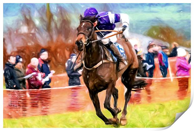 Point to Point Racing Print by Paddy Geoghegan