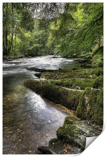 River Barle, Tarr Steps, Somerset Print by Mike Gorton