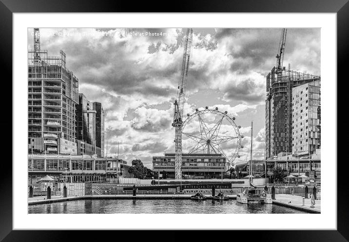 City Marina, Docklands, Melbourne, Australia Framed Mounted Print by Pauline Tims