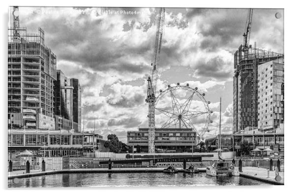 City Marina, Docklands, Melbourne, Australia Acrylic by Pauline Tims