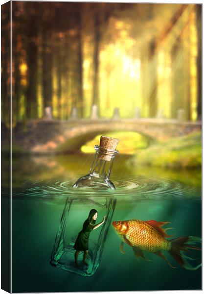 Message in a bottle Canvas Print by Nathan Wright