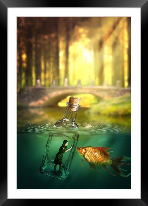 Message in a bottle Framed Mounted Print by Nathan Wright