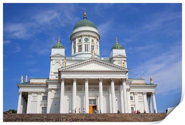 Helsinki Cathedral, Finland Print by Carole-Anne Fooks