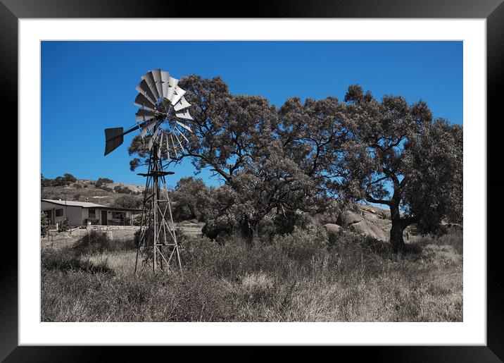 Windmill in Hot Summer Framed Mounted Print by Richard Zalan