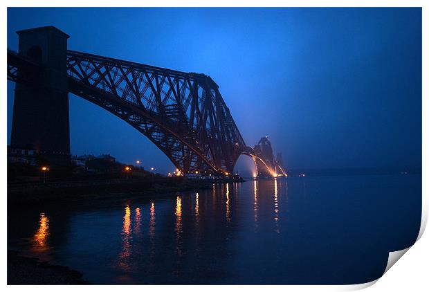 Bridge in the mist Print by Stuart Jack
