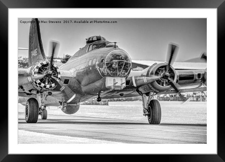 B17 Memphis Belle Taxi's out Framed Mounted Print by Max Stevens