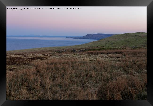 I CAN SEE LAND Framed Print by andrew saxton