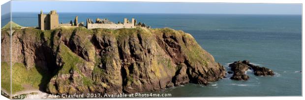 Panorama of Dunnotar Castle, Scotland Canvas Print by Alan Crawford