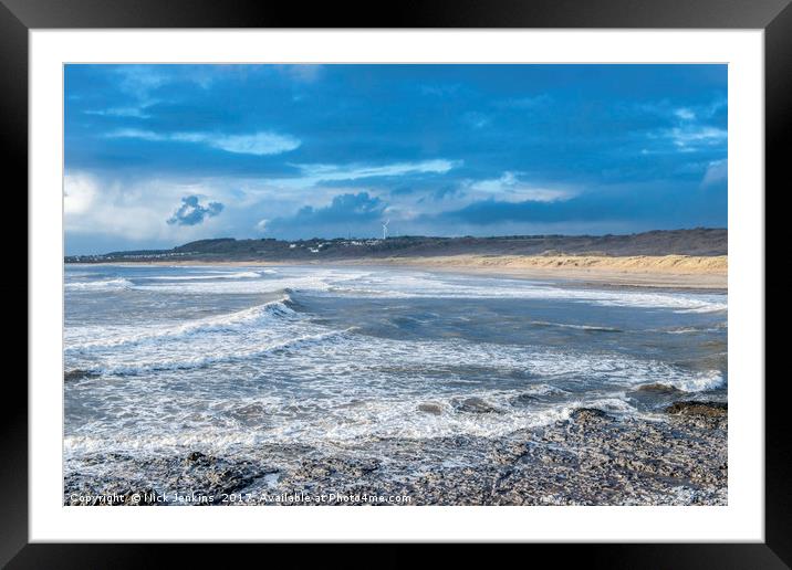 The Ogmore River Estuary Glamorgan Heritage Coast  Framed Mounted Print by Nick Jenkins