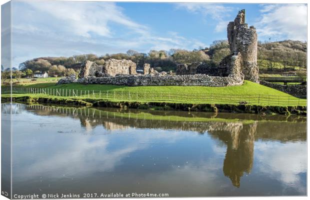 Ogmore Castle Ogmore by Sea South Wales Canvas Print by Nick Jenkins