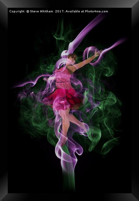 The Smoke Dancer. Framed Print by Steve Whitham